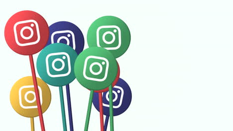 Globos-Un-Colorido-Logo-De-Instagram-De-Redes-Sociales