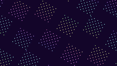Geometric-diamond-pattern-of-colored-dots-on-dark-background.