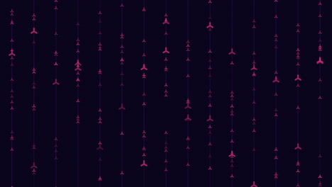 Seamless-pink-arrow-pattern-on-black-background