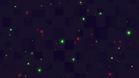 Schwarz-weißes-Gitter-Mit-Roten-Und-Grünen-Quadraten,-Vielseitiger-Hintergrund