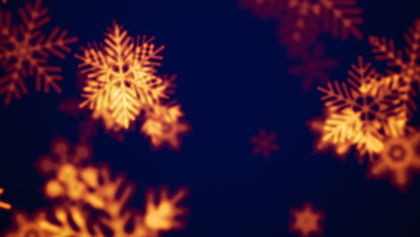 Dark-Background-Adorned-With-Delicate-Christmas-Snowflakes-In-Various-Sizes