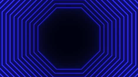 A-Blue-Neon-Hexagons-In-A-Black-Background