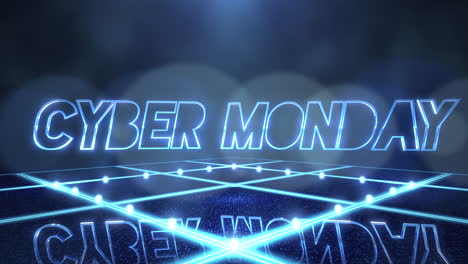 Cyber-Monday-On-Stage-With-Blue-Light-And-Bokeh