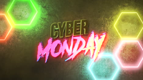 Cyber-Monday-Neon-Hexagons:-A-Subterranean-Promo-Display