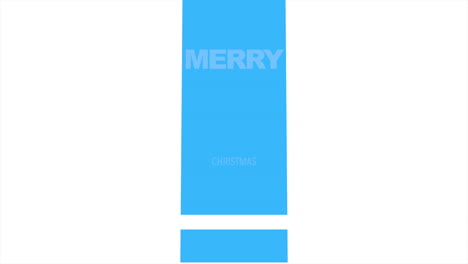 Feliz-Navidad-Con-Líneas-Azules-Sobre-Degradado-Blanco