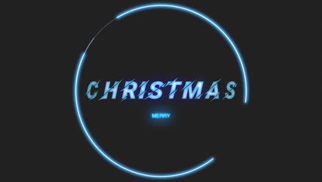 Merry-Christmas-with-neon-circles-on-black-gradient