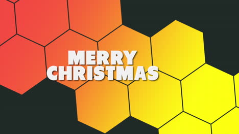 Merry-Christmas-with-neon-hexagons-on-black-gradient
