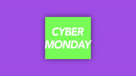 Moderner-Cyber-Monday-Im-Rahmen-Auf-Violettem-Farbverlauf