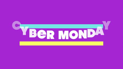 Moderner-Cyber-Monday-Mit-Streifen-Auf-Violettem-Farbverlauf