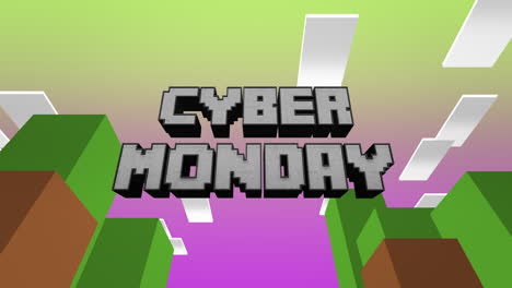 Retro-Cyber-Monday-Text-On-Game-Pattern