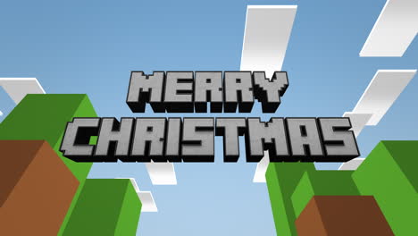 Retro-Merry-Christmas-text-on-game-pattern-in-8-bit-style