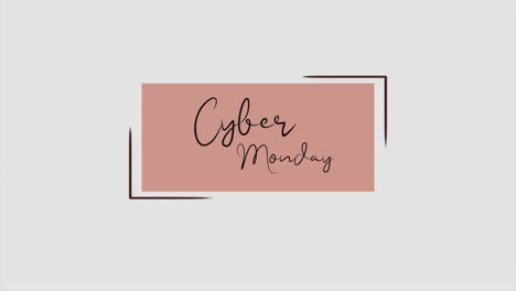 Modern-Cyber-Monday-text-in-frame-on-white-gradient