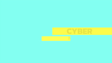 Cyber-Monday-Text-Mit-Linien-Auf-Blauem,-Modernem-Farbverlauf