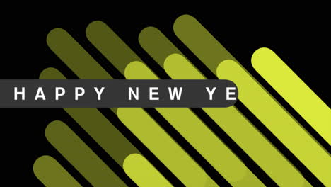 Feliz-Año-Nuevo-Con-Patrón-De-Líneas-Amarillas-Sobre-Degradado-Negro