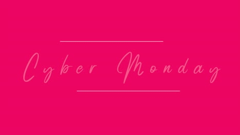 Retro-Cyber-Monday-text-in-frame-on-red-gradient