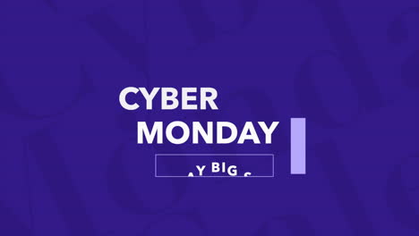 Cyber-Monday-and-Big-Sale-with-lines-on-blue-gradient