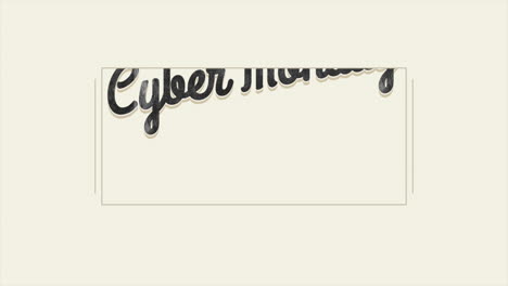 Retro-Cyber-Monday-text-in-frame-on-brown-gradient