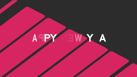 Feliz-Año-Nuevo-Con-Rayas-Rojas-Sobre-Degradado-Negro