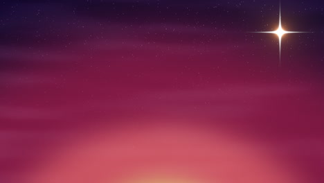 Vibrant-sunset-sky-with-radiant-star