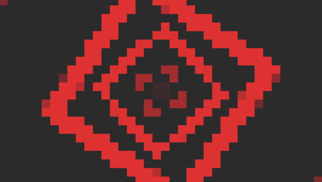 Geometric-red-and-black-pixelated-pattern