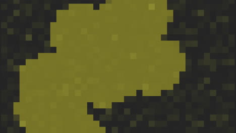 Abstraktes-Gelbes-Und-Schwarzes-Pixelmuster,-Vielseitiges-Designelement
