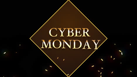 Cyber-Monday-text-with-flying-gold-confetti-on-black-gradient