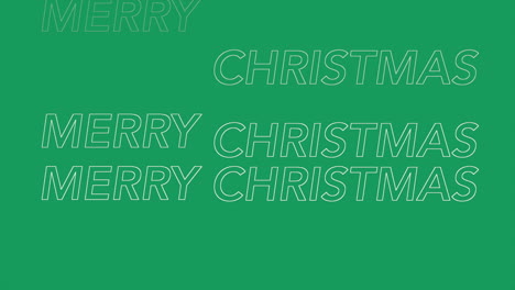 Texto-Moderno-Repetido-De-Feliz-Navidad-En-Degradado-Verde