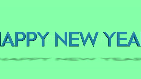 Rolling-Happy-New-Year-text-on-green-gradient