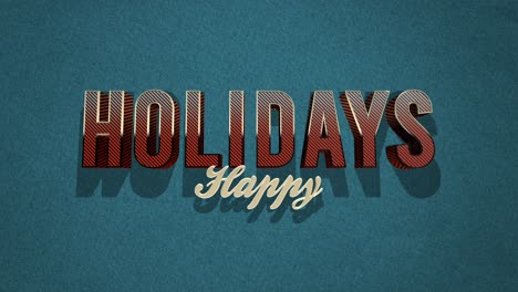 Retro-Happy-Holidays-text-on-blue-grunge-texture