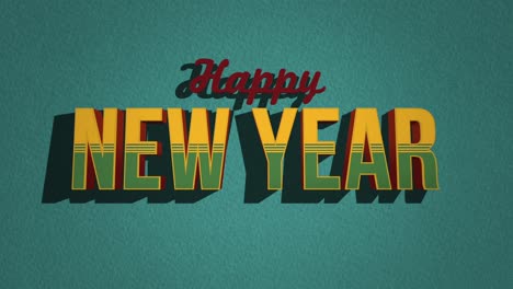 Texto-Retro-Feliz-Año-Nuevo-Ambientado-En-Una-Textura-Grunge-Verde