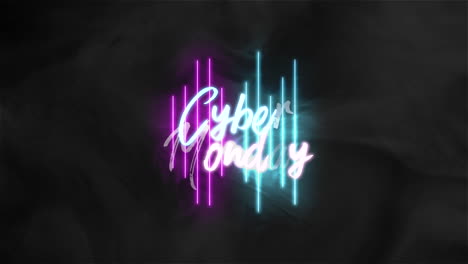 Cyber-Monday-text-with-neon-lines-and-smoke-on-black-gradient