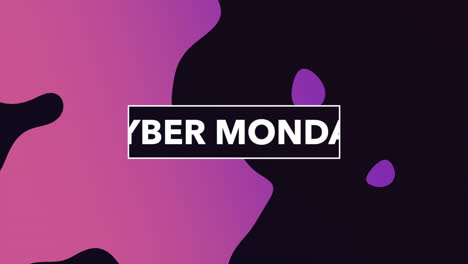 Moderner-Cyber-Monday-Text-Mit-Flüssigkeit-Auf-Schwarzem-Farbverlauf