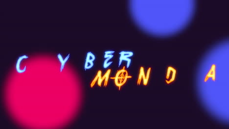 Cyber-Monday-Text-Mit-Neonkreismuster-Auf-Schwarzem-Farbverlauf