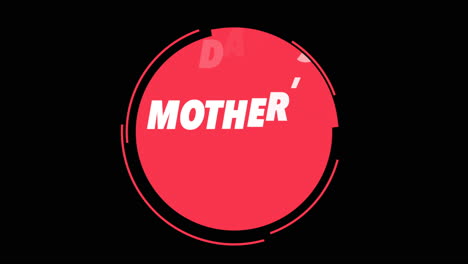 Muttertag-Taste-Auf-Schwarzem-Hintergrund-Rot-Kreisförmigen-Design