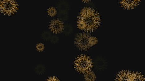 Golden-floral-symphony-exquisite-circular-arrangement-on-black
