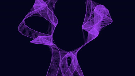 Dynamic-purple-wave-of-circles-cascade-on-black-background