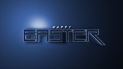 Futuristic-blue-3d-Happy-Easter-text-illuminated-in-celebration