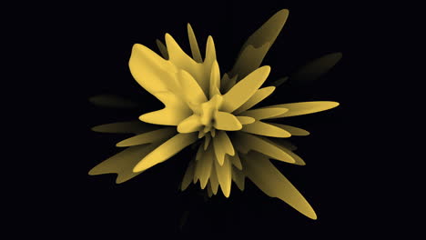 Flor-Amarilla-Vibrante-Sobre-Un-Espectacular-Fondo-Negro