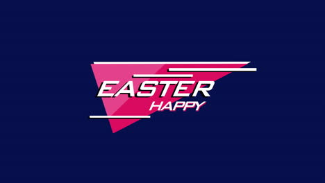 Happy-Easter-with-triangle-design-in-pink-and-blue-symbolizes-holiday-joy