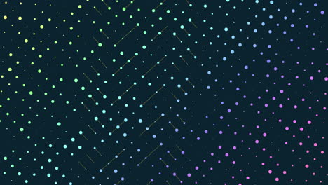 Vibrant-dots-on-a-black-background-colorful-grid-pattern