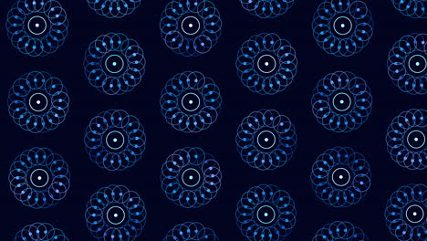 Mesmerizing-symmetrical-blue-and-black-circle-pattern
