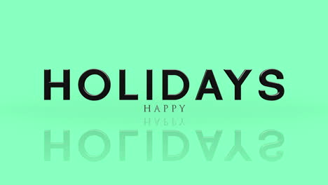 Frohe-Feiertage-In-Fetten-Schwarzen-Und-Weißen-Buchstaben-Auf-Einem-Leuchtend-Grünen-Hintergrund