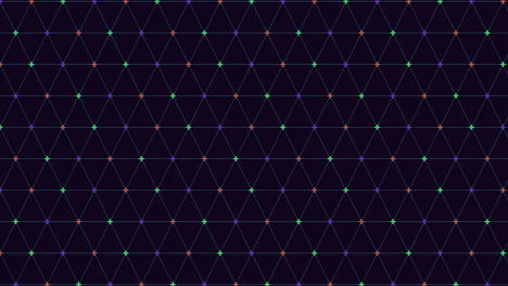 Patrón-Geométrico-Negro-Y-Azul-Con-Centro-De-Diamantes-Y-Círculos-De-Cuadrícula