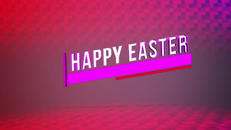 Colorful-checkerboard-easter-greetings---Happy-Easter-in-pink