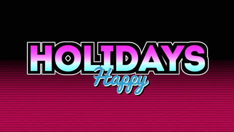 Happy-Holidays-vibrant-80s-inspired-neon-design-on-striped-background