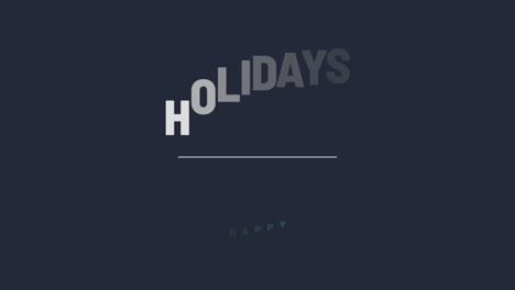 Happy-Holidays-text-cheerful-and-contemporary-circular-design-in-blue-on-black-background