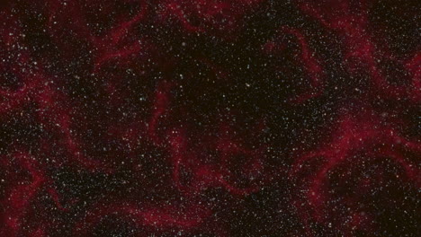 Impresionante-Nebulosa-Roja-Y-Negra-Iluminada-Por-Un-Fondo-Estrellado