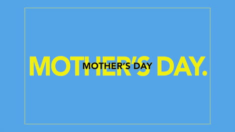 Mothers-Day-celebration-vibrant-circular-yellow-letters-on-blue-background