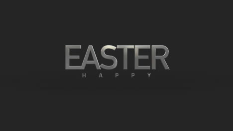Sleek-and-stylish-Happy-Easter-shines-in-metallic-silver-on-a-black-background