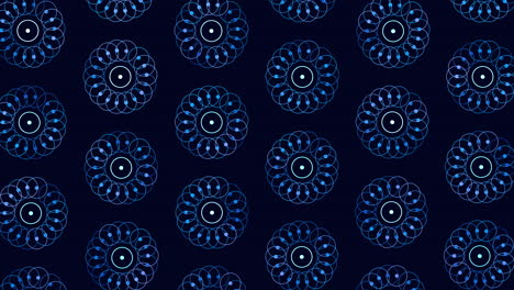 Circular-blue-and-black-pattern-with-overlapping-circles